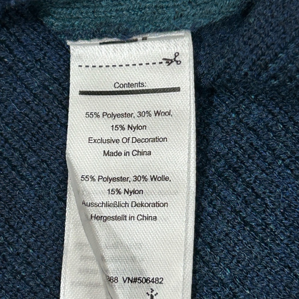 Smartwool Shadow Pine Colorblock Sweater Twilight Blue Heather Women’s Size XL - Picture 10 of 13